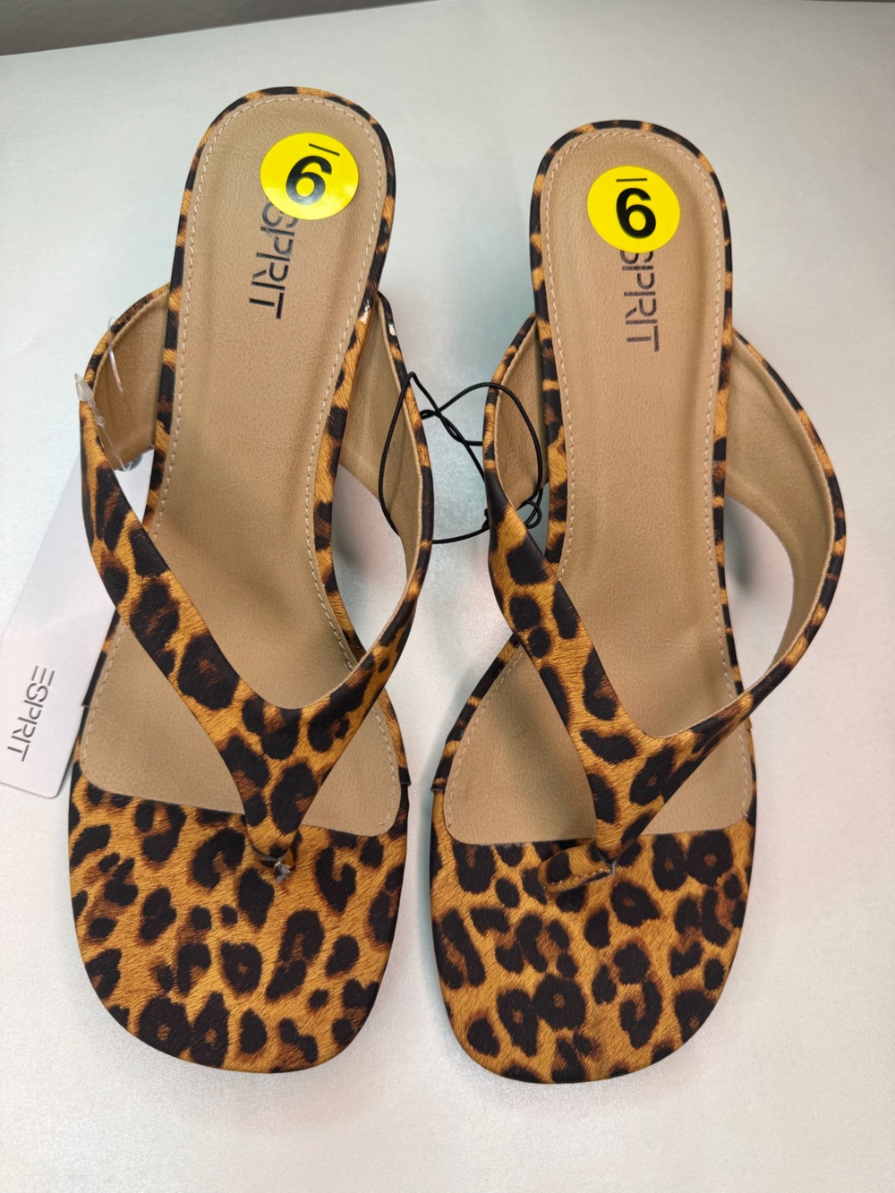 Esprit Leopard Print Slingback Sandals - Tan and Black